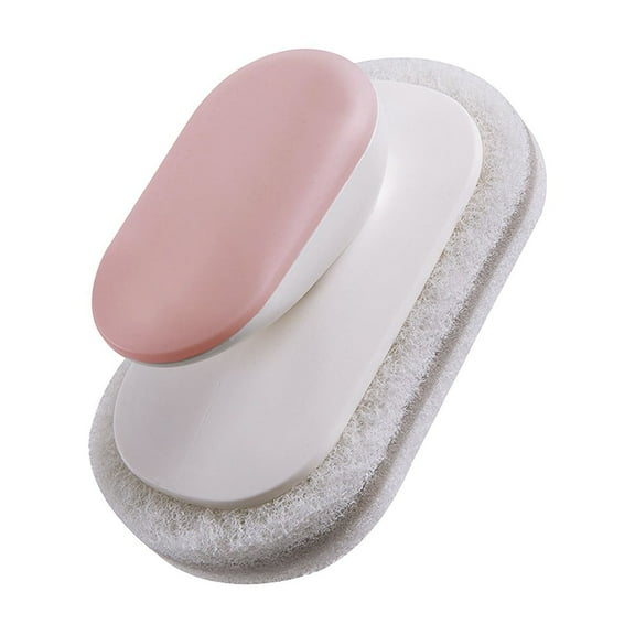 Jubipavy Bathroom Cleaning Supplies Scrub Brush Ergonomic Handle LaborSaving Sponge Head Multifunctional Scrubbing Brush For Bathroom