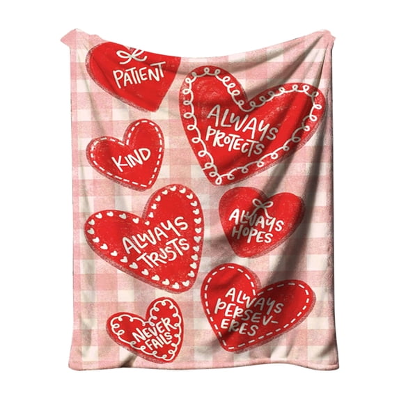 Jubipavy Blankets Day Flannel Blanket Double-sided Fleece Nap Blanket Gift Cover Blanket