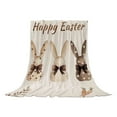 thumbnail image 1 of Jubipavy Blankets Easter Blanket Bunny Easter Eggs Print Stuffed Blanket Suitable For Sofa Bed Spring Holiday Decoration, 1 of 6