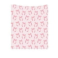 thumbnail image 1 of Jubipavy Blankets Pinks Bowknot Flannel Blanket Soft And Comfortable Digital Printed Blanket Suitable For Office Naps And Suitable As A Valentines's Day Decorative Blanket, 1 of 6