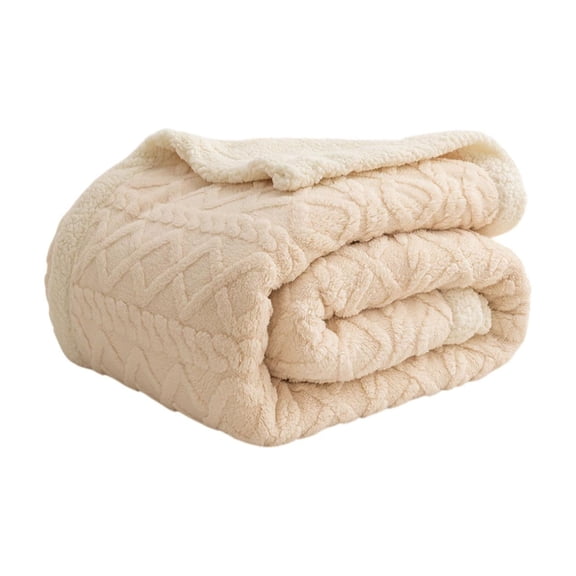 Jubipavy Blankets Taffeta Fleece Blanket Soft Lambswool Mini Blanket Double-Layer Thickened Office Nap Blanket