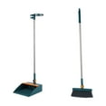 thumbnail image 1 of Jubipavy Broom And Dustpan Set Brooms And Dustpan Set Double-layer Scraper Foldable Dustpan Non-stick Hair Dustpan Sweeping Brooms 180-degree Rotatable Brooms For Vertical Storage, 1 of 7