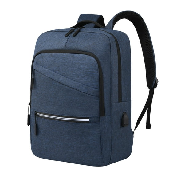 Jubipavy Business Backpack Bag For Travel Flight Suitable for 15.6 Inch Laptop With USB Charging Port Solid Colour Portable Backpack