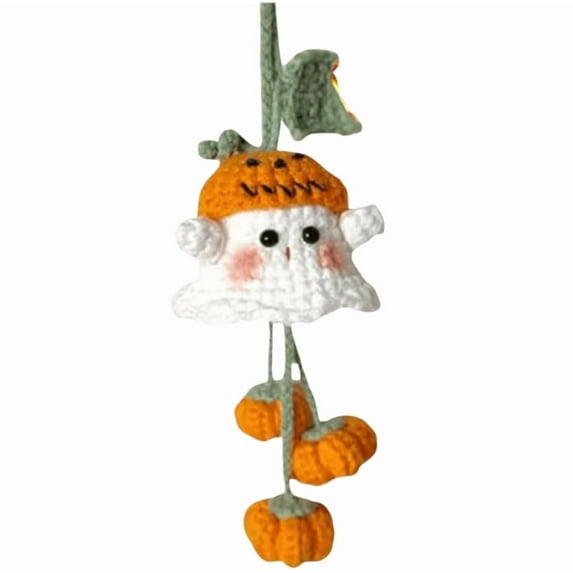 Jubipavy Christmas Hanging Ornament Witch Ghost Crochet Kit Handmade Cute Horror Crochet Kit With Yarn And Tools Halloween Bag Gift For DIY Lovers Soft To The Touch Non Finished Product