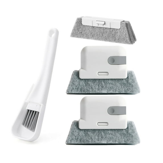 Jubipavy Cleaning Window Brush With Crevice Brush Window Sill Cleaner Tool-Creative Door Window Groove Cleaning Brushes Hand-held Crevice Cleaner Tools For All Corners