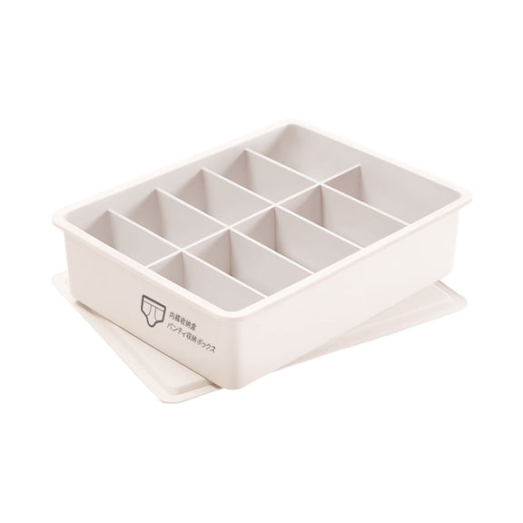 Jubipavy Clothing Storage Containers Home Underwear Storage Box Drawer Organizer Compartment With Lid Panty Organizer