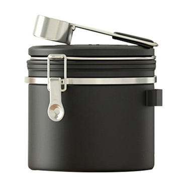 Jubipavy Coffee Canister Airtight Stainless Steel Kitchen Food Storage Container With Date And Scoop For Grounds Coffee Beans Tea Flour Cereal Sugar(1.2L) Home Saving
