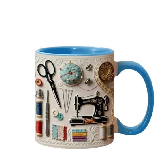 Jubipavy Coffee Mug Tea Mug Tea Cup Large Mugs Novelty Mugs Coffee Cup Ceramic Coffee Mug Sewing Coffee Cups Holiday Drinking Cups For Female Sewing Lovers