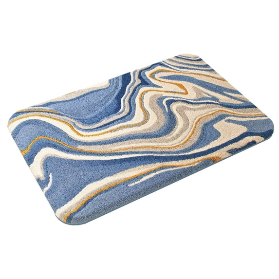 Jubipavy Colorful Pattern Bath Mat, 24" x 16" Absorbent Non-Slip Floor Mat for Bathroom Kitchen Entryway, Multiple Designs