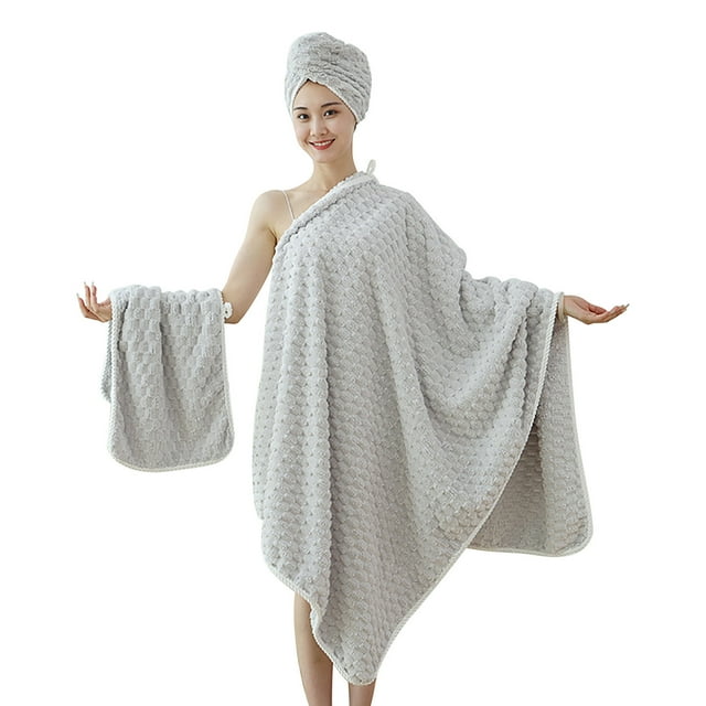 Jubipavy Coral Velvet Towel Bath Towel Bath Towel Set Deluxe Bath Towel Ultra Soft Cotton Towel Set High Absorbent Towel