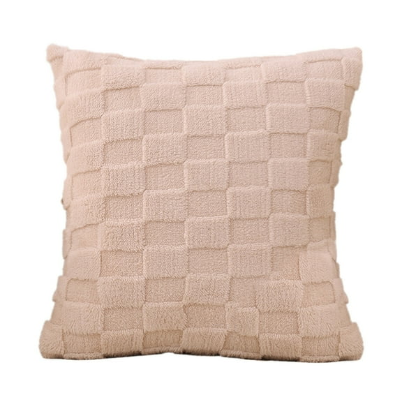 Jubipavy Couch Pillows Furry Pillow Set Shu Velvet Living Room Sofa Cushion Office Backrest Lumbar Pillow Cushion