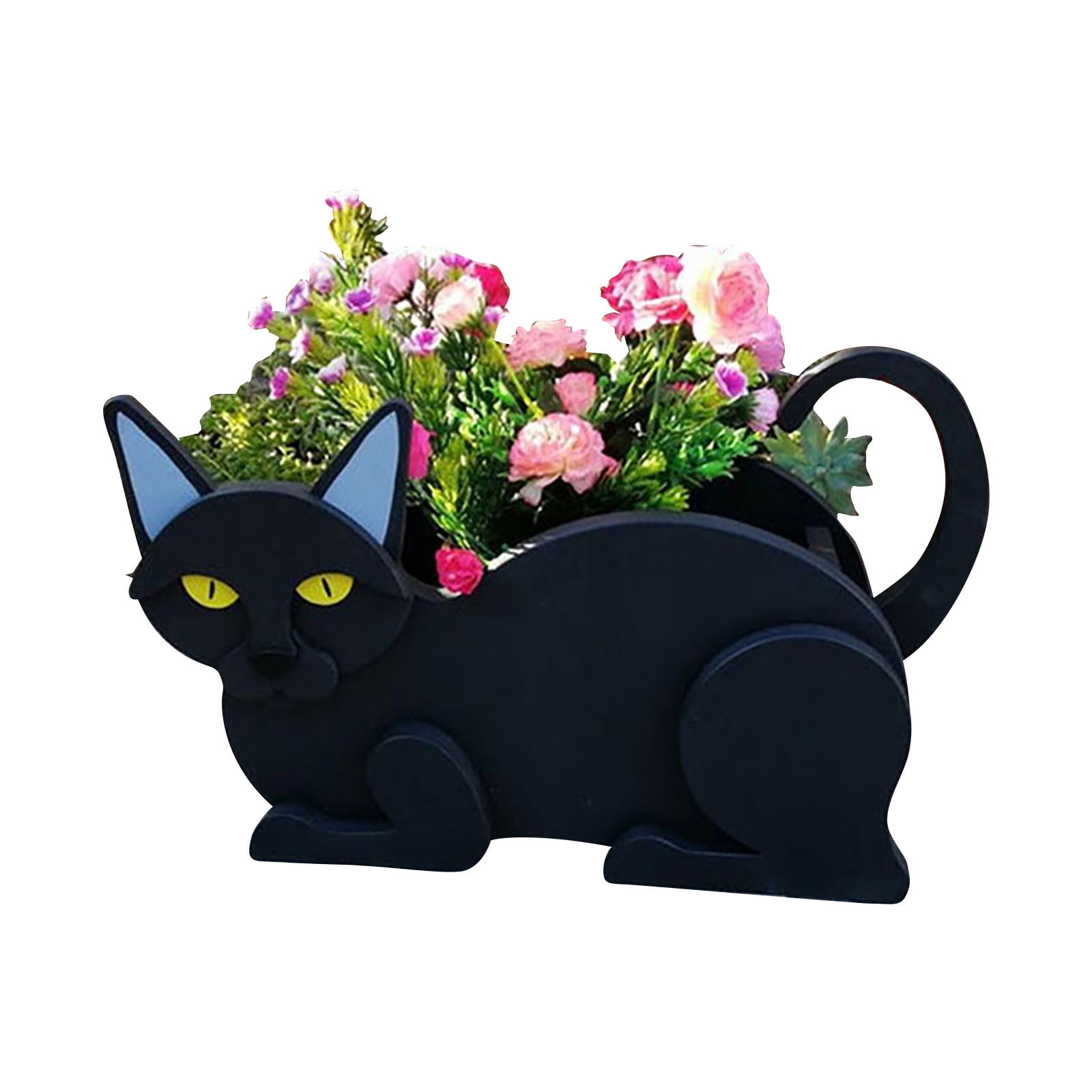 Jubipavy Cute Cat Shape Garden Flower Pot Plant Planting Pot Garden Desktop Decoration Gift Home Saving