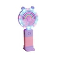 thumbnail image 1 of Jubipavy Cute Rainbow LED Handheld Fan, USB Rechargeable 3-Speed Portable Fan with Light Effects, 1 of 5