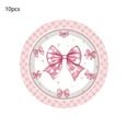 thumbnail image 1 of Jubipavy Disposable Dinnerware Set 10pc Valentines Day Themed Paper Cup Paper Plates And Paper Napkin Set With Bow Suitable For Valentines Day Party Decorations, 1 of 6