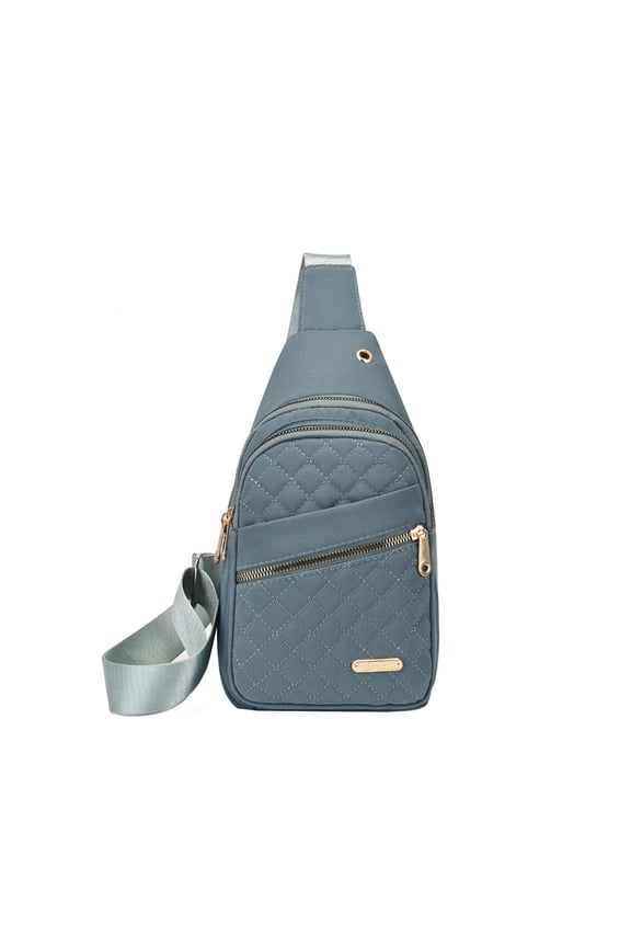 Fashionable Embroidery Diamond Shoulder Crossbody Bag Large Capacity Watertight Backpack With Data Hole