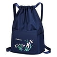 thumbnail image 1 of Jubipavy Foldable Drawstring Large Capacity Embroidered Backpack Drawstring Backpack For Women Travel Backpack Openning Season Sale, 1 of 8