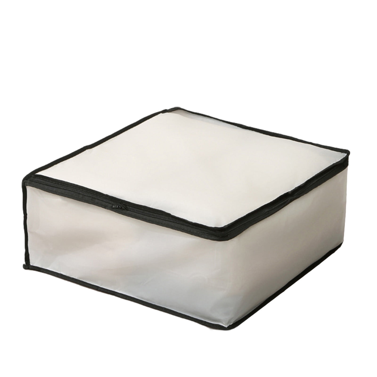 Jubipavy Folding Plastic Storage Box For Storage Under The Bed Odorless Moistureproof Visible Organizer Suitable For Pillows Coats Blankets