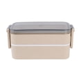 thumbnail image 1 of Jubipavy Food Warmer Lunch Box Japanese Style Double Compartment Lunch Box Adult Leakproof Lunch Box Modern lunch box Work Portable Lunch Box, 1 of 6