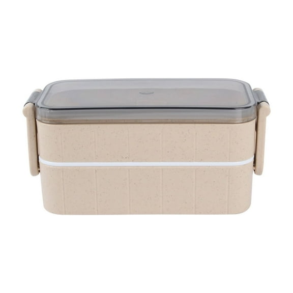 Jubipavy Food Warmer Lunch Box Japanese Style Double Compartment Lunch Box Adult Leakproof Lunch Box Modern lunch box Work Portable Lunch Box