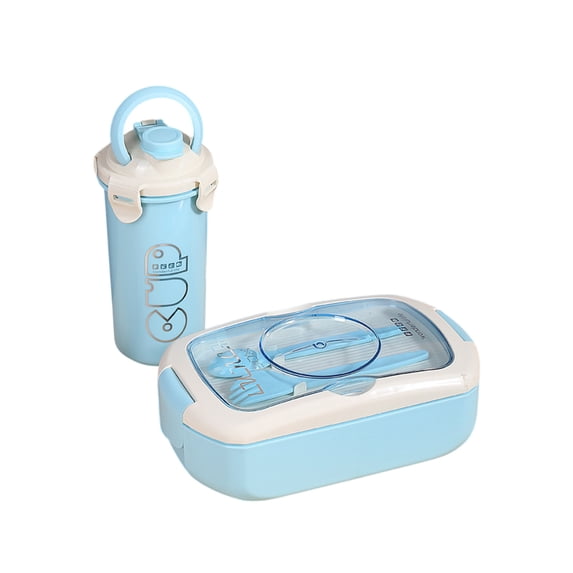 Jubipavy Food Warmer Lunch Box Portable Divided Lunch Box Water Cup Set Microwaveable Student Worker Multi Purpose lunch boxSealed Leak proof Lunch Box Set