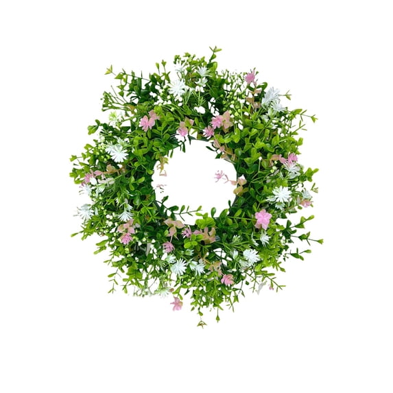 Jubipavy Garland 13'' Spring And Summer Flower Wreath Artificial Colored Wreath Wall Window Courtyard Door Decorative Easter Decoration Wedding Wreath