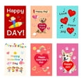 thumbnail image 1 of Jubipavy Greeting Cards 6 Pcs Set Valentine's Day Greeting Card Romantic Gratitude Friendship Card Baking Flower Small Greeting Card 6x4 Inch Valentine's Day Greeting Card, 1 of 6