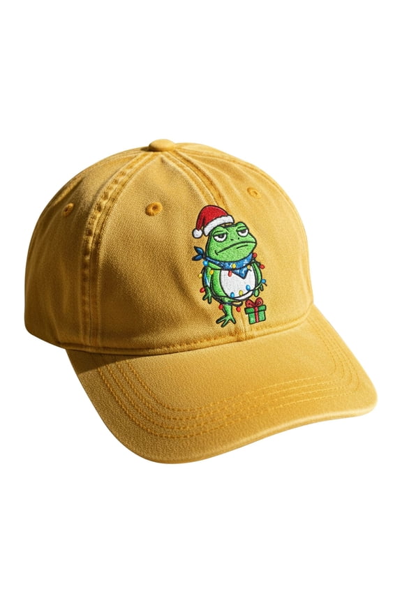 Hat Sports Hat Casual Hat Baseball Hat Baseball Cap Hats for Women Gaps for Men Frogs Christmas Baseball Cap Embroidered Santa Hat Frogs Adjustable Snapback For Men Women