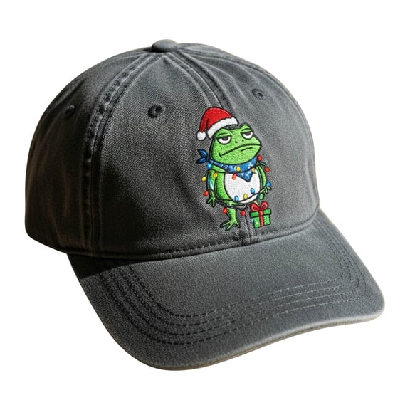 Jubipavy Hat Sports Hat Casual Hat Baseball Hat Baseball Cap Hats for Women Gaps for Men Frogs Christmas Baseball Cap Embroidered Santa Hat Frogs Adjustable Snapback For Men Women