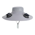 thumbnail image 1 of Jubipavy Hat Wide Solar Fan Outdoor Fishing Hat Men Sun Hat With Solar Fan Fishing Hats 3 Speed Adjustable Fan Hat, 1 of 7