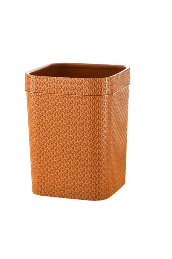Imitation Rattan Home Large Trash Can for Home Or Office Desk Trash Can - Lightweight Sturdy for Under Desk Kitchen Bedroom Den Dorm Room