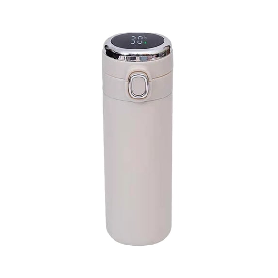 Jubipavy Insulated Beverage Bottle Double Layer Vacuum Bouncing Lid Stainless Steel Insulated Cup Intelligent Temperature Display Pea Cup Temperature Measurement Business Water Cup