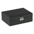 thumbnail image 1 of Jubipavy Jewelry Box With Lock Jewelry Organizer Storage Case With 2-Layers Display For Earrings Bracelets Rings Watches, 1 of 4