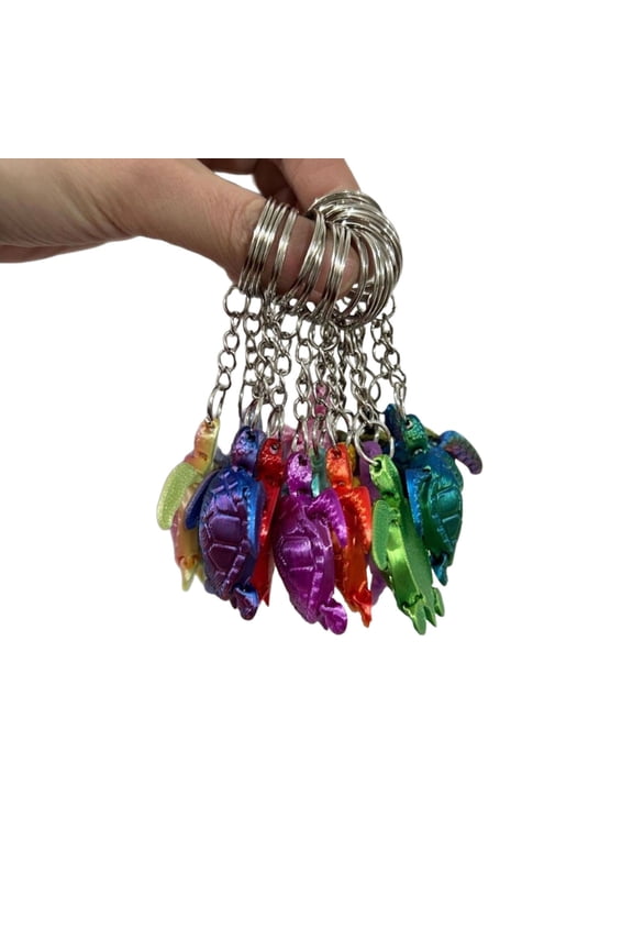 Keychain Accessories 4.5cm Colorful Random Sea Turtle Keychain ABS Material Cute Shape Unique Personalized Decoration Suitable For Children And Adults Random Color
