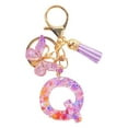 thumbnail image 1 of Jubipavy Keychain Accessories Initial Letter Keychains For Women Tassel Purple Cute Car Keychain For Wallet Backpack Bag, 1 of 4