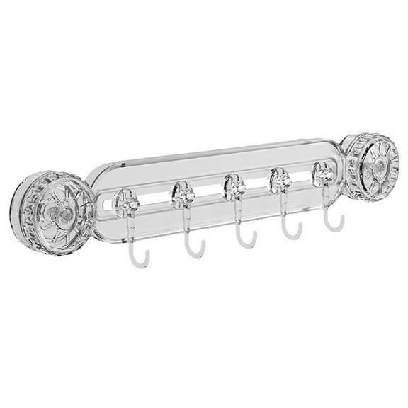 Jubipavy Kitchen Hook Wall-Mounted Kitchen Organizer Adhesive Spice Rack Space-Saving Wall Hook Over-Door Storage Rack Hanging Cookware Shelf