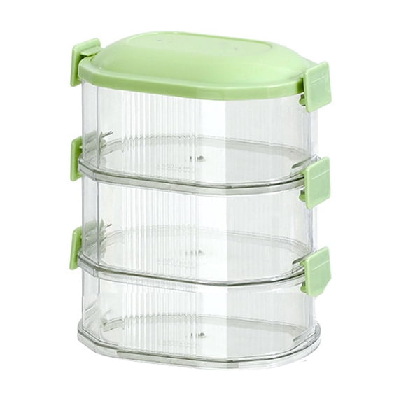 Jubipavy Kitchen Spice Storage Box Scallion Ginger Garlic Fresh-keeping Box Can Be Stacked With Food Sealing Box Home Saving