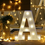 Jubipavy LED Marquee Letter Lights Decorative Marquee Light Up Letters Lighted Alphabet Signs LED Lights for Birthday Wedding Party Bar Home Decor, A-Z, & Arrow