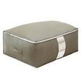 thumbnail image 1 of Jubipavy Large Capacity Clothes Storage Bag Organizer With Reinforced Handle Thick Fabric For Comforters Blankets Bedding Foldable With Sturdy Zipper Clear Window, 1 of 7