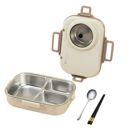 Jubipavy Lunch Box 1100ml Stainless Steel Lunch Box For And Adults Stackable Containers With 3 Compartments