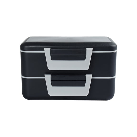 Jubipavy Lunch Box Plastic And Stainless Steel Double Lunch Box Microwave Lunch Box High Color Value And Large Capacity Office Worker Sealed Lunch Box