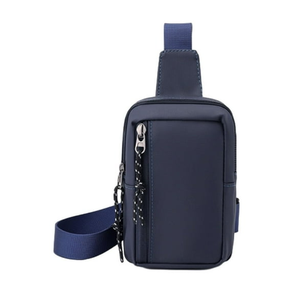 Jubipavy Men's Leather Membrane Chest Bag Small Shoulder Backpack Water-Repellent Travel Backpack Crossbody Chest Bag Small Travel Backpack