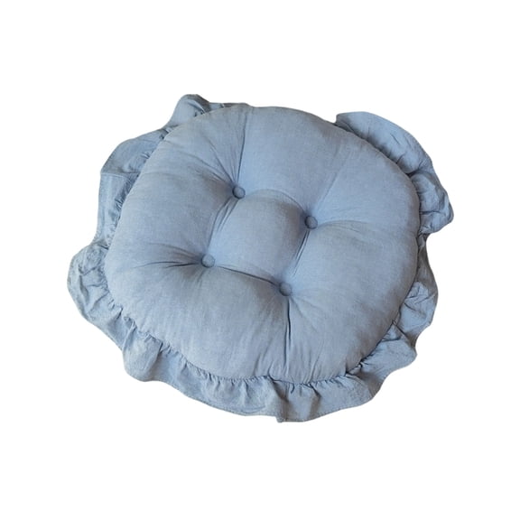 Jubipavy Minimalist Solid Breathable Round Floor Pouf Cushion, Soft Polyester Round Tatami Seat Pad for Bay Window Balcony Indoor Home Use