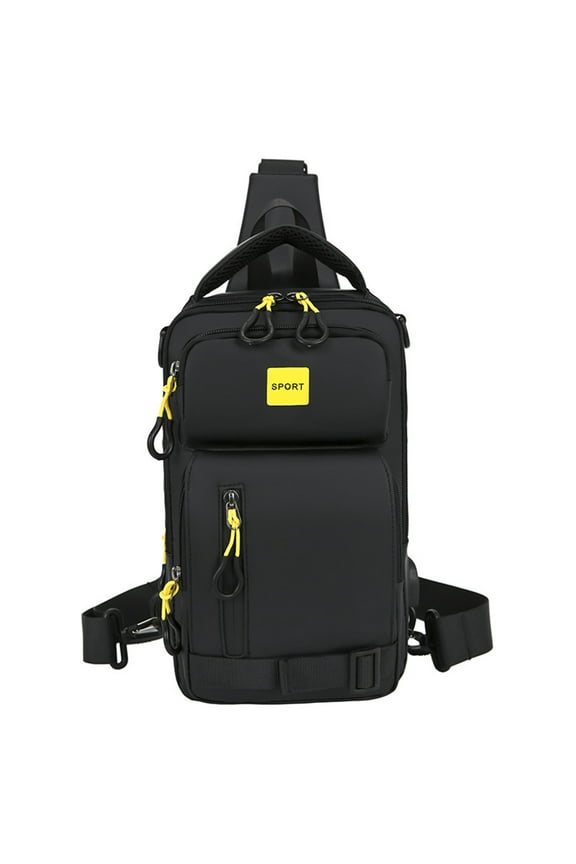 New Nylon Messenger Bag Multifunctional Men's Chest Bag Outdoor Leisure USB Backpack Openning Season Sale