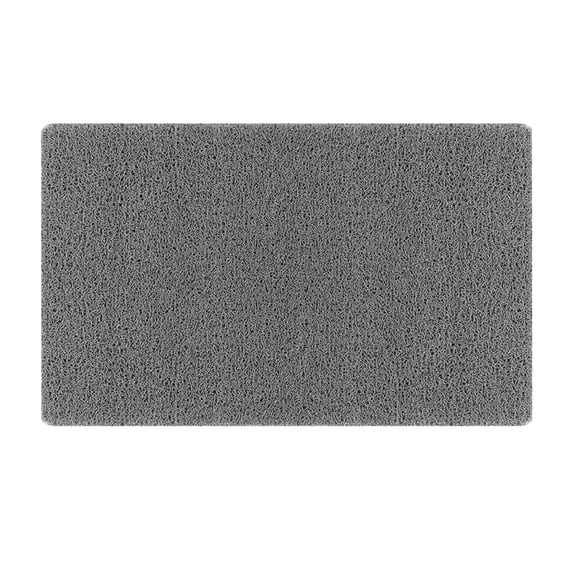 Jubipavy Non-Slip PVC Coil Shower Mat, 24" x 16" Quick-Drying Bath Mat with Drain Holes for Bathroom Shower Floor, Gray & Black Options