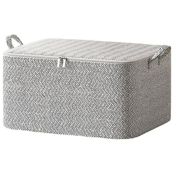 Jubipavy Non-woven Zipper Storage Bag Foldable Moving Blanket Storage Containers for Organizing Bedroom Closet Clothing Comforter Organization and Storage with Lids and Handle Travel Large-capacity