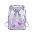 thumbnail image 1 of Jubipavy Transparent School Backpack PVC Transparent Bag Large Capacity Backpack Travel Transparent Backpack PVC Large School Bag, 1 of 4