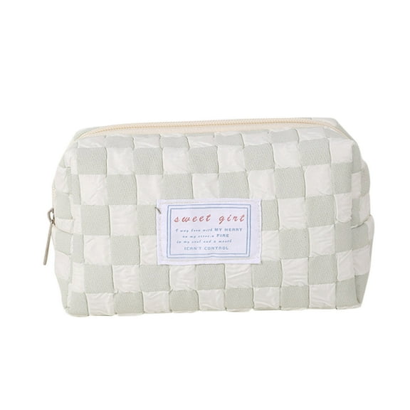 Jubipavy Pencil Case Ins Wind Japanese Checkerboard Frame Pencil Bag High Value Stationery Box Large Capacity Pencil Case