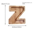 thumbnail image 1 of Jubipavy Piggy Bank Kids Boys Girls Large Piggy Banks 26 English Alphabet Letter Personalized Wooden Transparent Money Saving Box Custom Text Name DIY, 1 of 5