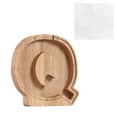 thumbnail image 1 of Jubipavy Piggy Bank Kids Boys Girls Large Piggy Banks 26 English Alphabet Letter Personalized Wooden Transparent Money Saving Box Custom Text Name DIY, 1 of 6
