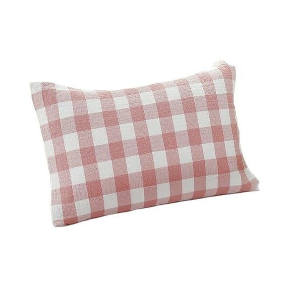 Jubipavy Pillow Covers Cottons Checkered Pillow Cases - Woven Cloth Covers For Bedding Use Rectangle Fabric Protectors Standard Size Sleeping Accessories